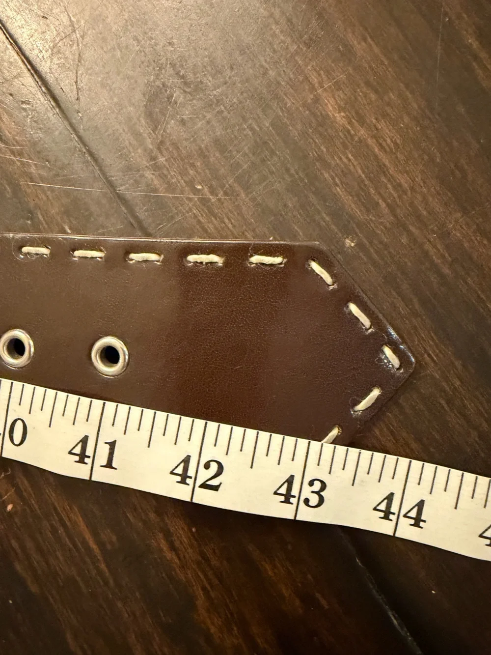 Classic Brown Leather Belt with Contrast Stitching - Women's Accessory